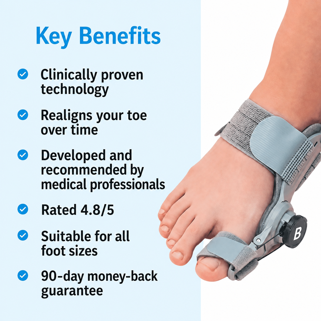 Bamlo® BUNION FIX | Ortopedisk hallux valgus-korrigerare